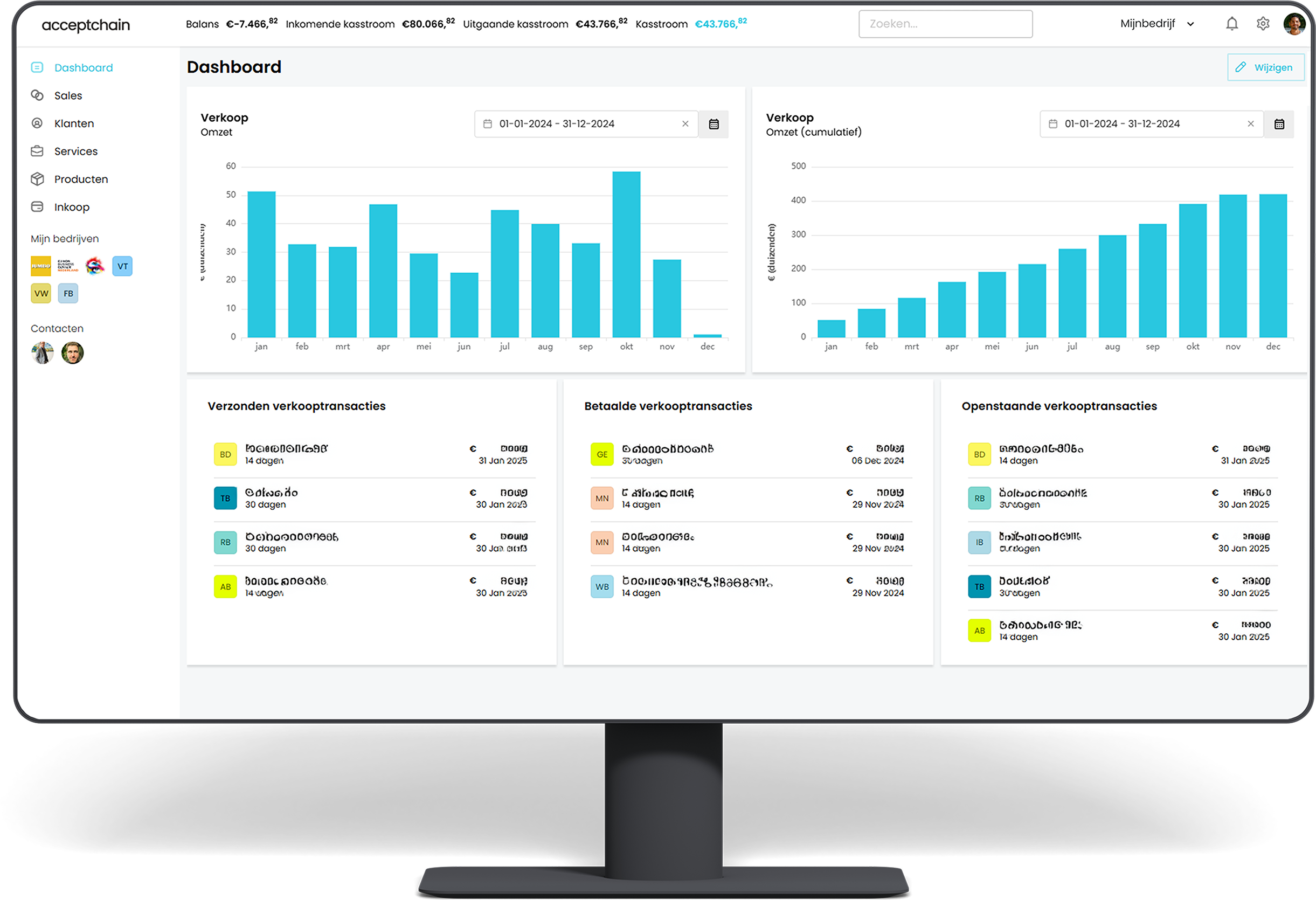 AcceptChain Dashboard Desktop